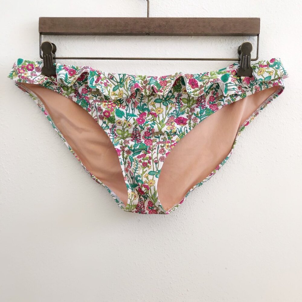 J.CREW‎ x LIBERTY Ruffle String Bikini Set Size Large - Picture 7 of 15